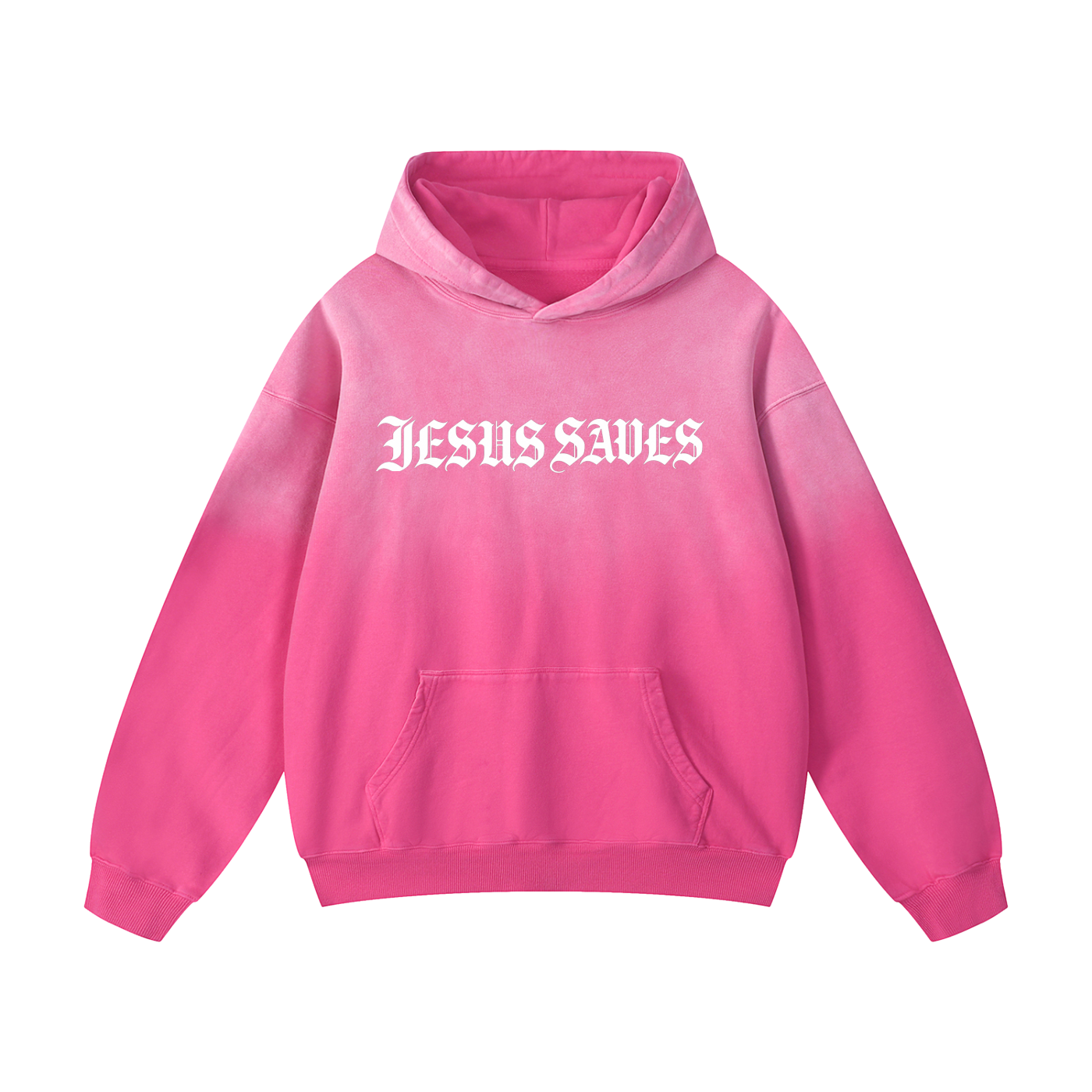 "JESUS SAVES" Denim Hoodie