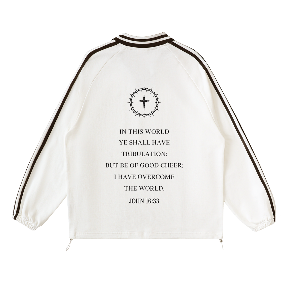J”JOHN 16:33” Collar Sweatshirt