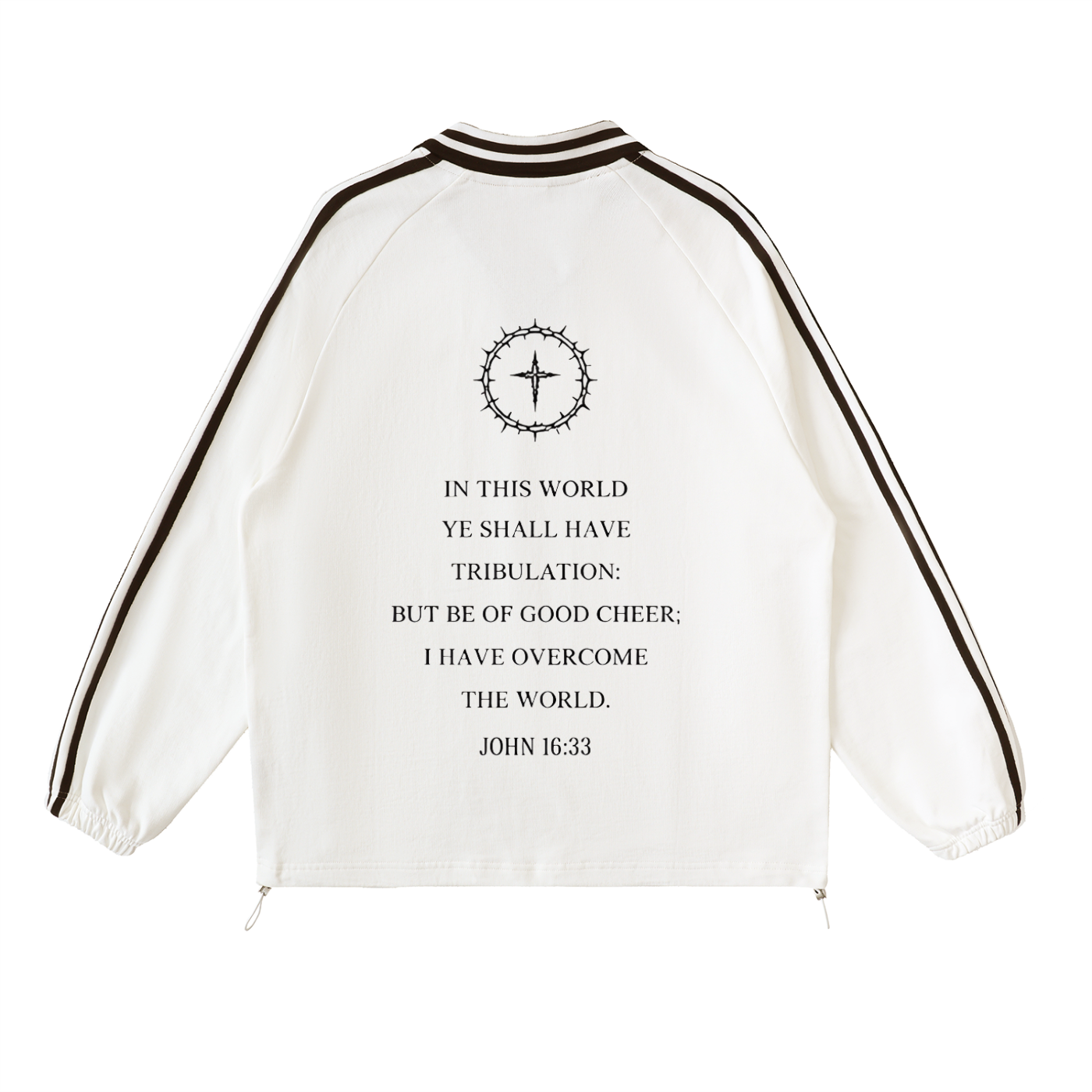 J”JOHN 16:33” Collar Sweatshirt