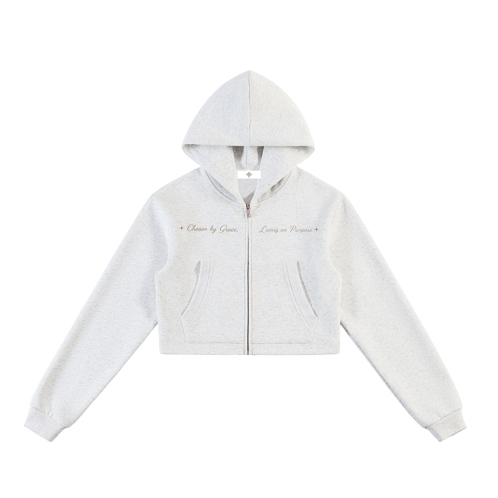 "LIVING ON PURPOSE" Zip-Up Hoodie